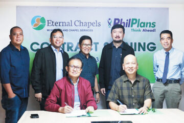 Eternal Chapels executives photo with PhilPlans during the contract signing